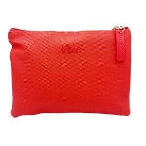 Lacoste Amenity Kit For Turkish Airline Complete Travel Pouch orange Unopened